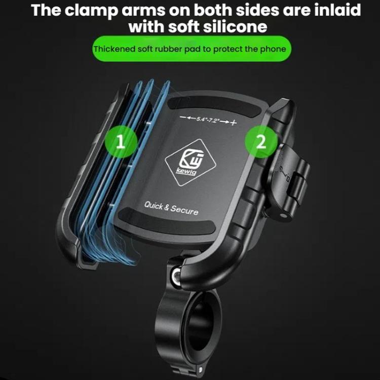 Kewig Motorcycle Bicycle Non-Blocking Mobile Phone Camera Navigation Bracket(M8SP-C3) by Kewig