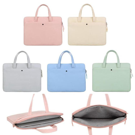 14-14.6inch Universal Laptop Bag Briefcase Women Multifunctional Shockproof Computer Bag, Color: Gray by bashfashion