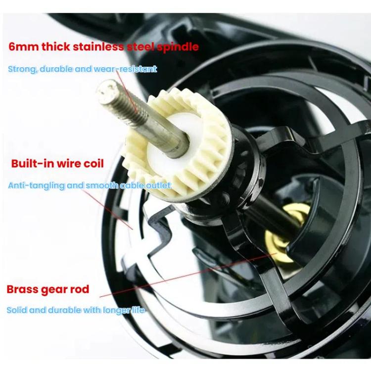 YUMOSHI TC14000 Guide Rod Structure All-Metal Spinning Reel Zero Backlash 4.7:1 Gear Ratio, Screw-In Handle for Surf Casting & Anchoring by YUMOSHI